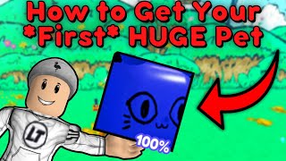 How to Get your First HUGE Pet in 2023  Roblox Pet Simulator X [upl. by Breena]