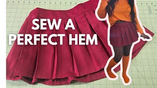 How to Hem a Pleated Skirt Perfectly No More Uneven Edges [upl. by Ralf]