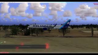 FSX Icelandair 757200 landing at Roskilde Airport [upl. by Lora]