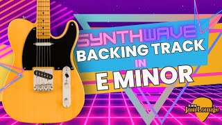 Retro Synthwave Backing Track In E Minor [upl. by Thorndike246]