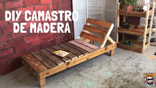 COMO HACER UN CAMASTRO PARA JARDIN CON MADERA RECICLADA SUPER FACIL [upl. by Colby231]