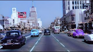 Early 1950s Los Angeles  4k and Remastered [upl. by Aihtela989]