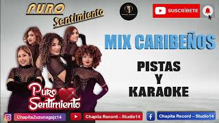 MIX CARIBEÑOS  PURO SENTIMIENTO  PISTAS Y KARAOKE 🎤 [upl. by Odlauso]