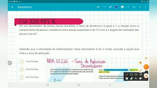 CONCURSO  FGV  Decantador de Placas Planas Paralelas  Taxa de Aplicação [upl. by Yenffit723]