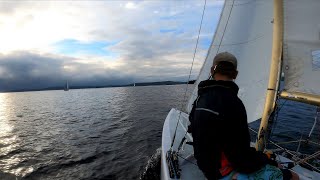 Sailing a Soling  Low Wind Spinnaker [upl. by Aryahay]