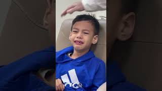 😷👩‍⚕️ Brave Little Warrior Mom Swabs 6YearOld Davids Sore Tonsils 🌡️👦 filam tonsilitis [upl. by Nafets]