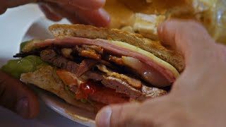 Bourdain and the chivito uruguayo  The apex of the sandwich making arts [upl. by Carthy]