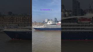 Ponant Le Champlain 🛥️ superyacht yacht luxury cruise cruiseship thames river towerbridge [upl. by Gnil]