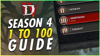 Diablo 4  S4 Full End Game Guide What To Do 1100 Best XP Loot Gold Uber Bosses amp More [upl. by Wake]