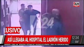 🚨 ASÍ ENTRABA AL HOSPITAL EL LADRÓN HERIDO QUE EMBOSCÓ A UN POLICÍA POR MARKETPLACE [upl. by Haropizt]