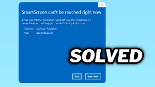 FIXED quotWindows SmartScreen can’t be reached right nowquot [upl. by Folger]