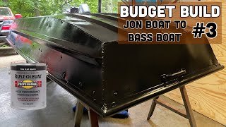 Painting a Jon Boat Using Cheap Paint from Lowes  Budget Build [upl. by Lowrance232]