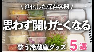 【冷蔵庫収納グッズ】思わず開けたくなる！スッキリ片付く進化した冷蔵庫グッズ５選タッパー保存容器冷蔵庫冷凍庫 [upl. by Sabella]