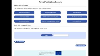 TORCH Bibliographic Apps 1  Publication Search tool [upl. by Magavern899]