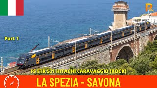 Cab ride La Spezia Cinque Terre Savona Italy Liguria to Recco train drivers view in 4K Part 1 [upl. by Petr]