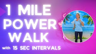 1 Mile Brisk Walk  15 Minute Walk at Home Walking Workout [upl. by Euqinu]