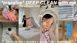 massive DEEP CLEAN  ORGANIZE with me🧼 reset for 2024  extreme motivation [upl. by Rein]