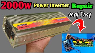 Inverter Repair 2000w  How to repair Solar Power Inverter  Dc to Ac inverter [upl. by Kong280]