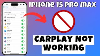 iPhone 15 Pro Max Carplay Not Working  Fix carplay not connecting to iphone [upl. by Haldeman]