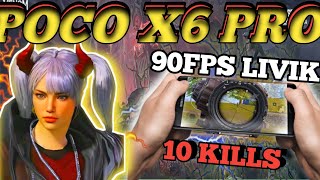 BGMI 1V4 CLUTCH🔥 BEST GAMEPLAY EVER😇POCO X6 PRO 90FPS  CHICKEN DINNER 🔥pubgmobile bgmi livik [upl. by Nahallac]