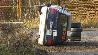 Rentor rally cup Kaczyce 1111 2023 action  show  mistakes  crash [upl. by Atnim]