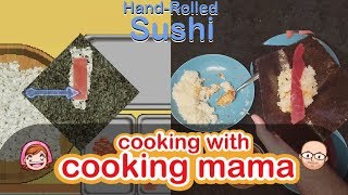 Handrolled Sushi Temaki  Cooking with Cooking Mama [upl. by Zebulen]