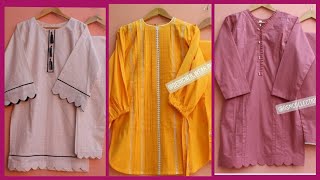 How to Style Plain Dress Plain Dress Designs Casual kurti amp Capri Designs [upl. by Mobley]