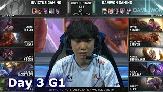 IG vs DWG  Day 3 S9 LoL Worlds 2019 Group Stage  Invictus Gaming vs DAMWON Gaming [upl. by Yorle812]