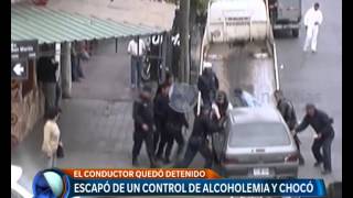 Escapó de un control de alcoholemia y chocó  Telefe Noticias [upl. by Grover]