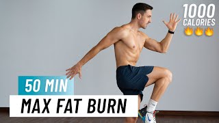 50 MIN FULL BODY CARDIO HIIT  Burn 1000 Calories No Equipment Home Workout [upl. by Pilihp]