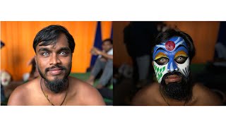 Murali potharaju face makeup 2024  Potharaju grand entry  Bonalu2024  bonalu2024bonalu [upl. by Pauwles]