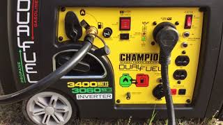 Champion 3400 Dual Fuel AC amp Microwave Test [upl. by Resiak]