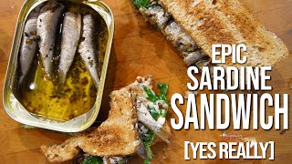 Best Sardine Sandwich Recipe  SAM THE COOKING GUY [upl. by Koah]