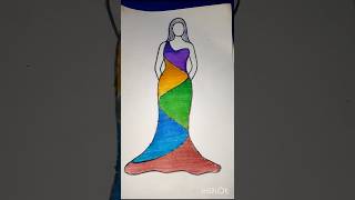 Multi Colour Dress Design ❤️👗unique dress design youtubeshorts youtubecontent satisfying [upl. by Elyn]