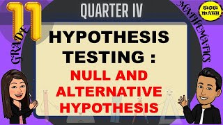 NULL AND ALTERNATIVE HYPOTHESES  HYPOTHESIS TESTING  STATISTICS AND PROBABILITY Q4 [upl. by Kirkwood]