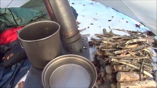 Winter hot tenting on the Appalachian Trail with Bushcraft teas [upl. by Asilef502]