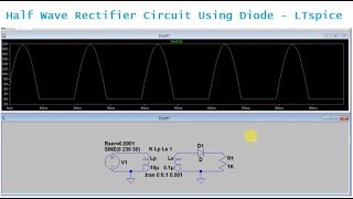 Half Wave Rectifier Circuit Using Diode  derivation simulation using LTspice and compare results [upl. by Shakti]