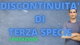 Discontinuità terza specie esempi e spiegazione [upl. by Olatha]