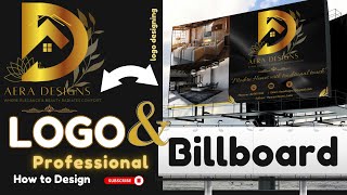 How to design 2D LOGO amp Billboard in Canva Logo and Billboard designinglogobillboard [upl. by Tamsky]