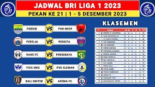 Jadwal Liga 1 2023 Pekan Ke 21  Persib vs PSM  Persita vs Persija  Liga 1 Indonesia 2023 [upl. by Anuahsed820]