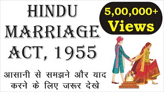 Hindu Marriage Act 1955 Complete lecture  Hindu Laws  Law Guru [upl. by Neelhtakyram344]