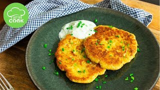 Knusprige Linsenbratlinge mit Tzatziki  Einfaches vegetarisches Rezept [upl. by Barden]