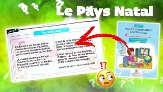 Poème le Pays Natal  5e AEP Mon Livre de Français [upl. by Brianne570]