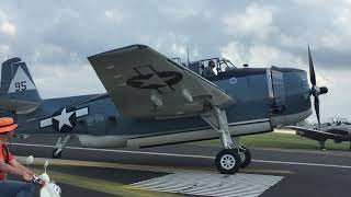 TBM Avenger Taxi into Warbirds EAA Airventure 2016 Oshkosh [upl. by Tadd84]