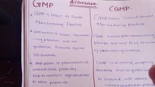 difference between cGMP ampGMP in Telugu in detail important [upl. by Dreeda]