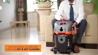 Euroclean WD X2 Wet amp Dry Vacuum Cleaner  Eureka Forbes [upl. by Arbmahs]