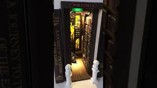 Book nook bookshelf insert Old library Book diorama [upl. by Colombi]