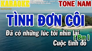 Karaoke Tình Đơn Côi Tone Nam Bm  Karaoke Beat  84 [upl. by Aissac]