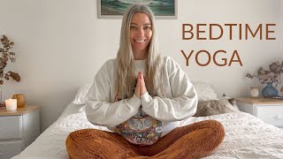 6 MINUTE BEDTIME YOGA  Release Tension and Stress [upl. by Lesly]