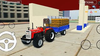 Indian Tractor Simulator Gaame ll Massey Ferguson 9500 Tractor ll 🚜Tractor wala Game 3D [upl. by Nuahsyar]